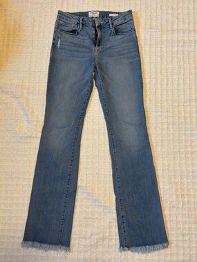 Frame Denim Skinny Jeans in Medium Blue Wash Le Freak